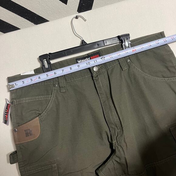 Wrangler Riggs Workwear Ranger Cargo Pants Ripstop Double Knee Green - Size 40 - Picture 6 of 7